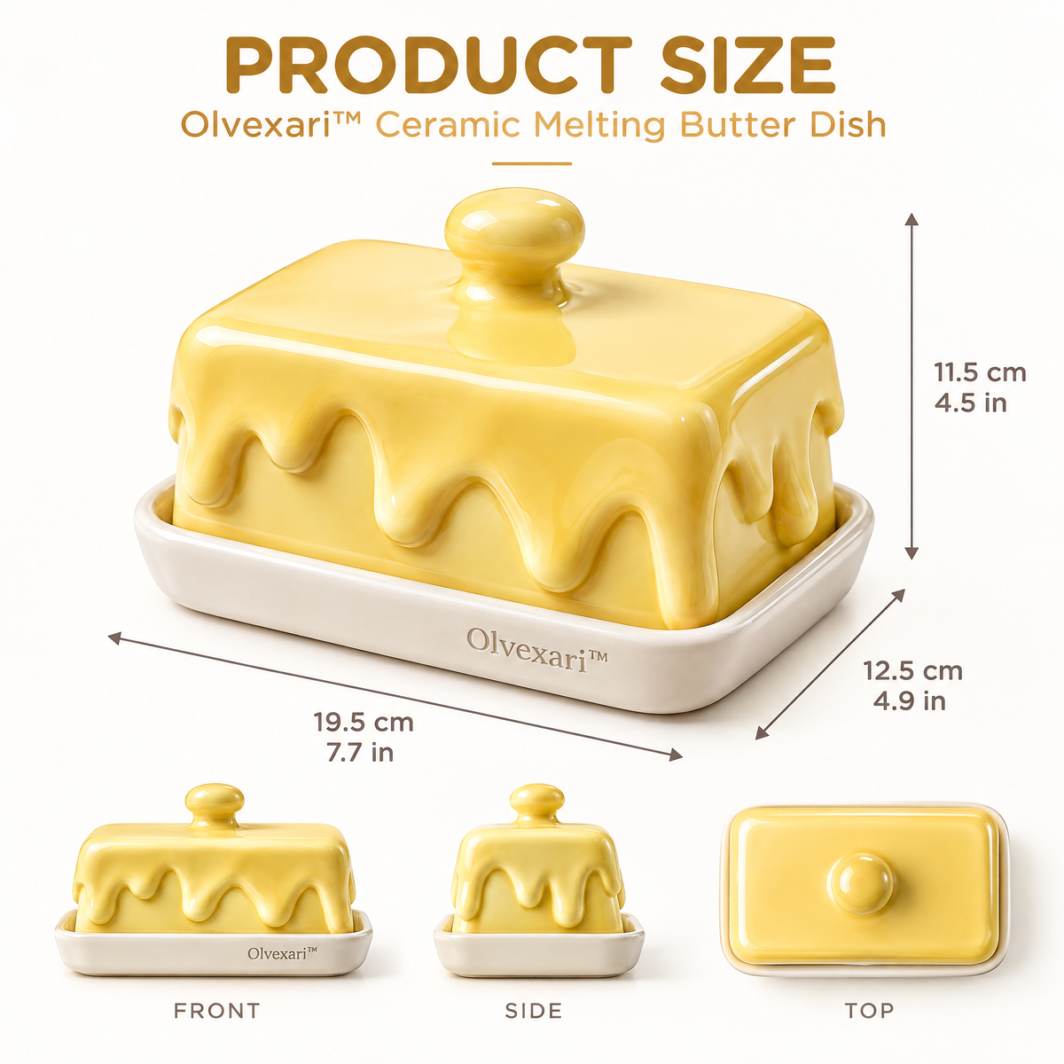 Olvexari™ Melting Butter Sculptural Ceramic Butter Dish