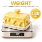 Olvexari™ Melting Butter Sculptural Ceramic Butter Dish
