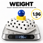 Olvexari™ Geometric Polka Dot Sculptural Ceramic Butter Dish